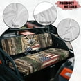 thumbnail image 4 of Yuyamidu Owl UTV Seat Cover Camo Hunting UTV Seat Accessories Easy to Install Mule Bench Seat Cover for Kawasaki Mule 3000 3010 3020, All-Season Protection, 4 of 7