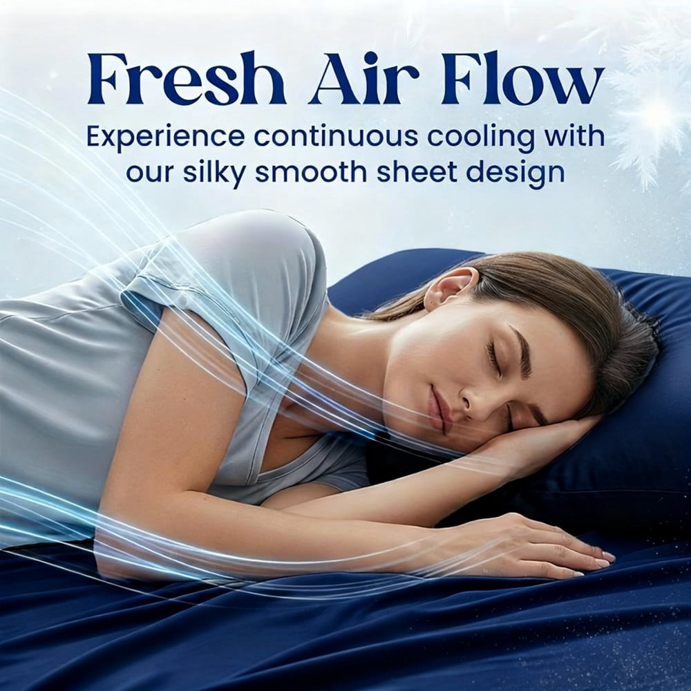 Bamboo Cooling Bedding Sheet Set - Sheets and pillowcases Extra Deep Pocket Breathable And Cooling - Hotel Luxury Cooling for Hot Sleepers