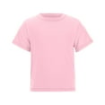 thumbnail image 4 of Likimi Toddler Kids Boys Tops Solid Color Short Sleeve Quick Drying Tees Fashion Casual Loose Spring Summer Tops Size 13-14 Years Pink, 4 of 9