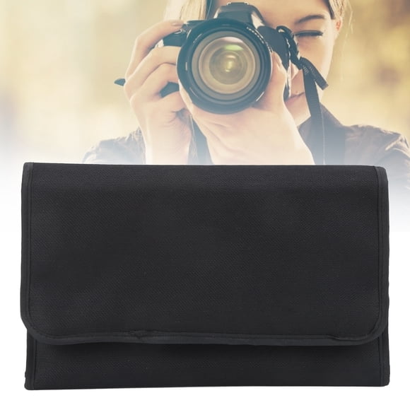 Estuche Para Filtro De Lente De Cámara De 10 Bolsillos, Estuche Tipo Billetera Con Filtro De Lente De Cámara De Nailon Portátil, Duradero, Para Filtro Cuadrado Redondo