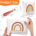 20 Pcs Inspirational Rainbow Makeup Bag Rainbow Silicone Keychains