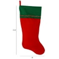 thumbnail image 3 of Embroidered Initial Christmas Stocking, Green and Red Felt, White Embroidery, 3 of 3