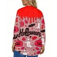 thumbnail image 3 of Abcomgle Halloween Shirts for Women Plus Size Funny 3D Pumpkin Graphic T-Shirts for Women Oversized Crewneck Long Sleeve Tee Shirts for Women Fall Loose Fit Womens Tunic Tops,2XL, 3 of 4