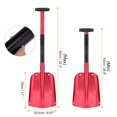 thumbnail image 2 of Uxcell Pelle à Neige 63-82cm(24 Pouces-32 Pouces) Longueur Aluminium Réglable Pelles de Camping Rétractables avec Sac de Transport, Rouge Noir, 2 of 5