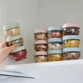 thumbnail image 3 of Pequeños contenedores apilables para almacenar alimentos, tamaño mini, para frutos secos, caramelos, salsas y aperitivos, 3 of 5