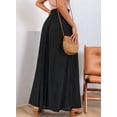 thumbnail image 5 of Pants for Women Casual Elastic Waist Wide Leg Pants with Pockets Black XL, 5 of 8