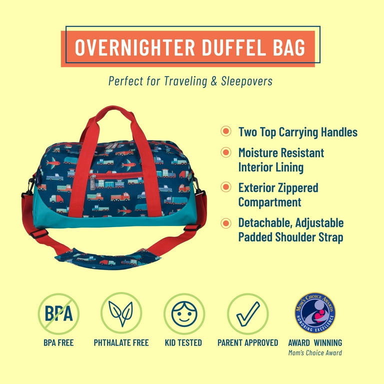 Wildkin Kids Overnighter Duffel Bags , Perfect for Sleepovers and Travel,  Carry-On Size (Transportation)