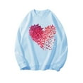 thumbnail image 4 of Xdegoge Cute Valentines Sweatshirts for Women Long Sleeve Love Heart Graphic Sweatshirt Pullover Casual Warm Crewneck Fashion Tops, 4 of 9