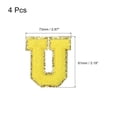 thumbnail image 2 of Uxcell 4Pcs Chenille Letter Patches Iron on Letter Patches Yellow U Alphabet Decorative Repair Embroidered Patches, 2 of 5