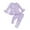 Light Purple, variant on REDARER Girls Stretchy Strip Gown Long Sleeve Ruffles Tops and Comfortable Pants Outfits,2-3 Years