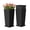 Black, variant on Devoko 2 Pack 30" Tall Outdoor Plastic Planters with trays and Inner Pots, UV Resistant Faux Wicker Rattan Patio Planters, Large Tapered Design for Balcony Garden Living Room, Brown