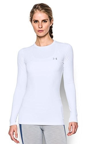 UA Coldgear Authentic Crew Shirt, White 
