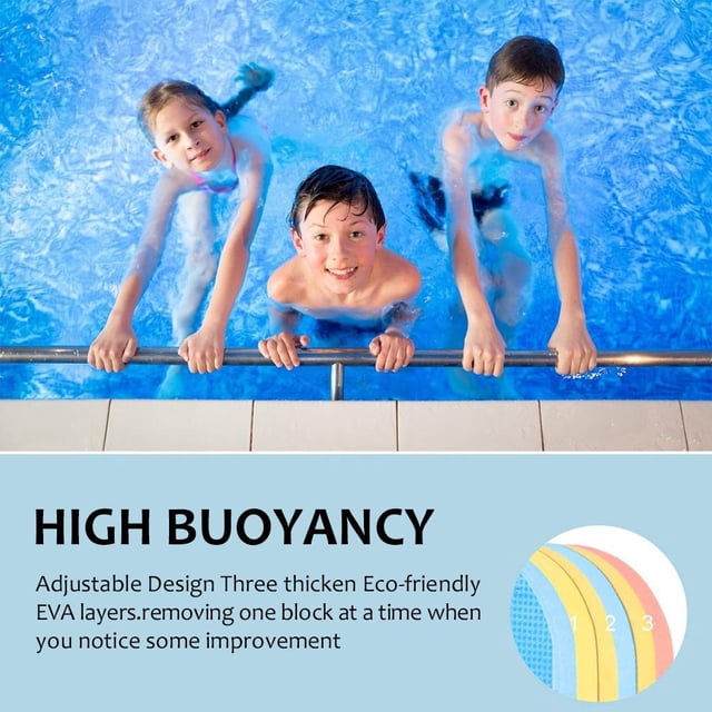 Tabla de natación de EVA con flotador trasero, placa flotante, tabla de natación con flotador trasero, herramientas de ayuda para entrenamiento en piscina para niños y adultos
