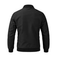 thumbnail image 5 of GrmtClth Outerwear for Men Full Zip Slim Bomber Wind Coat Functional Zipper Sleeve Pocket Spring Fall Transition Sport Jacket Black M, 5 of 5