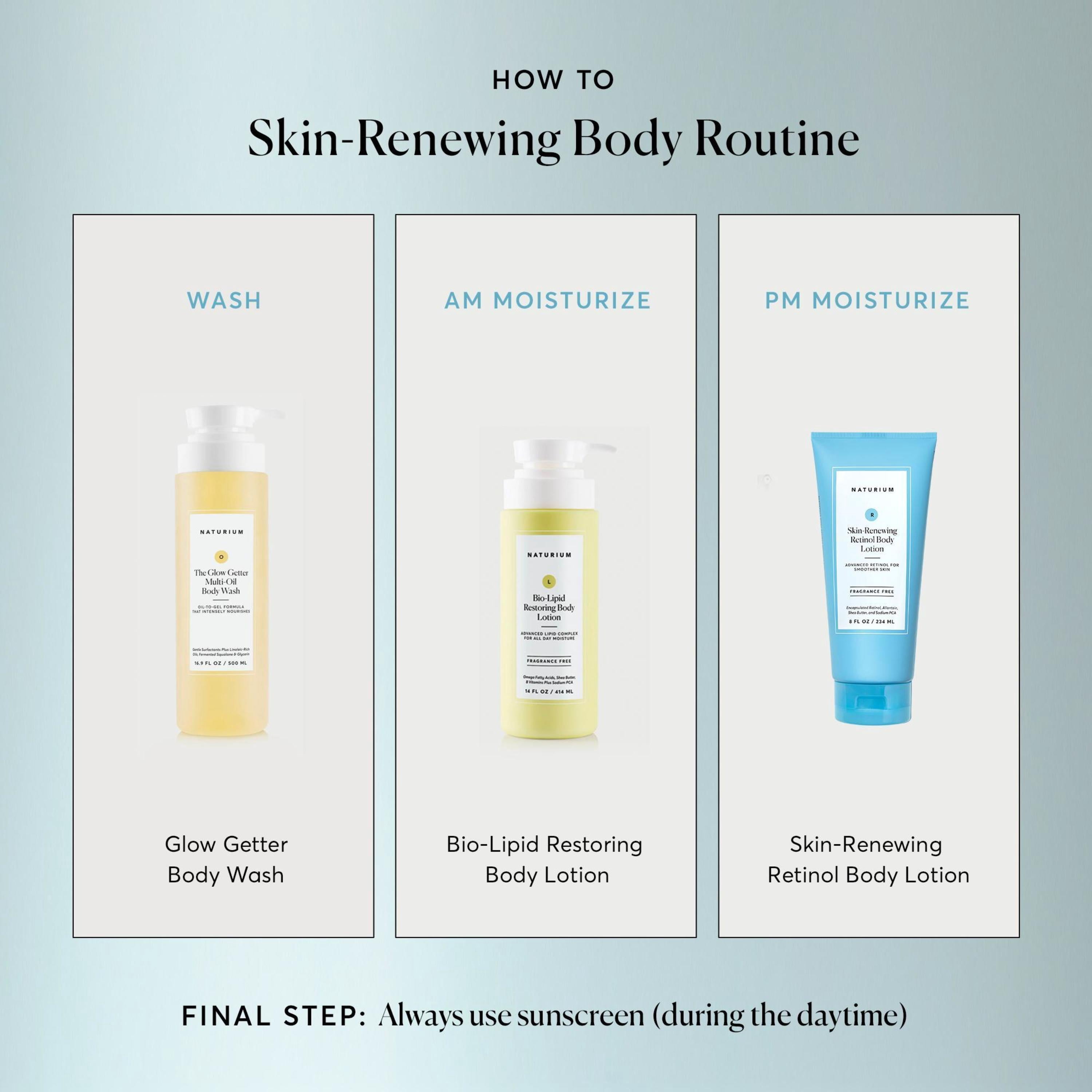 Naturium Skin-Renewing Retinol Body Lotion, Advanced Firming Anti-Aging Skin Care, with Encapsulated Retinol & Shea Butter, 8 fl oz