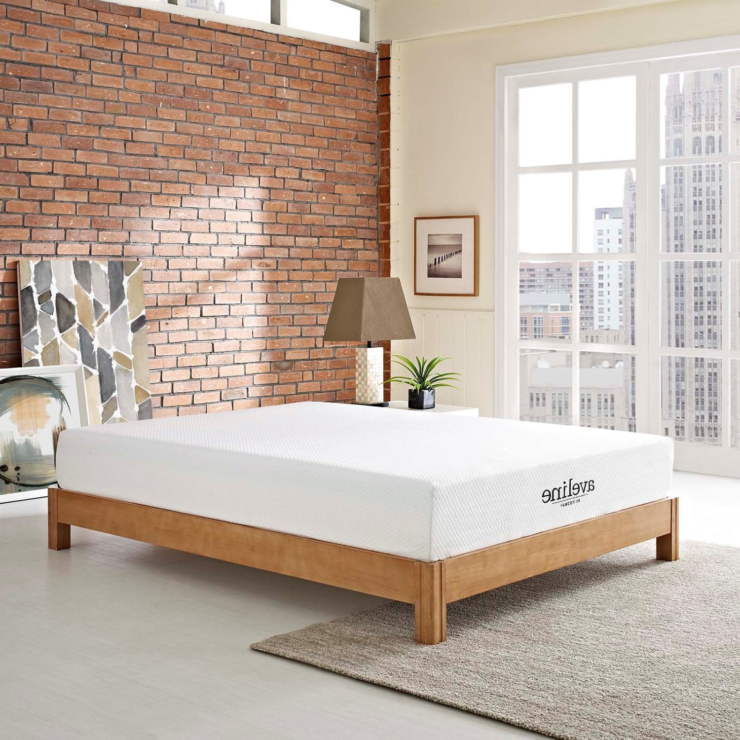 10inch Mattress, Memory Foam, King Size, White, Fabric, Bedroom, Modern Contemporary HB35138