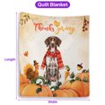 thumbnail image 5 of Happy Thanksgiving German Shorthaired Pointer with Turkey Pumpkins Autumn Vibes Quilt Blanket GSP Lover Dog Gift Cozy Comforter Throw Blanket - 12018, 5 of 5