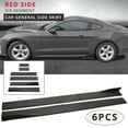 thumbnail image 6 of 6-Pack Universal 78.7" Side Skirt, 2m Left/Right Side Skirts Rocker Panels Side Trim Spoiler Extension Lip Bottom Line, Glossy Black, 6 of 6