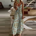 thumbnail image 2 of Babysbule Womens Summer Dresses, Fashion Women Summer V-Neck Casual Printing Loose Sleeveless Loose Long Dress, 2 of 4