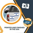 thumbnail image 3 of Israeli Flag Adhesive Decal Sticker, 5 Pack, 3x5 Inch, Adhesion to Car Window, 3 of 7
