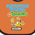 thumbnail image 4 of Inktastic Construction Worker in Training Boys or Girls Baby Bib, 4 of 4