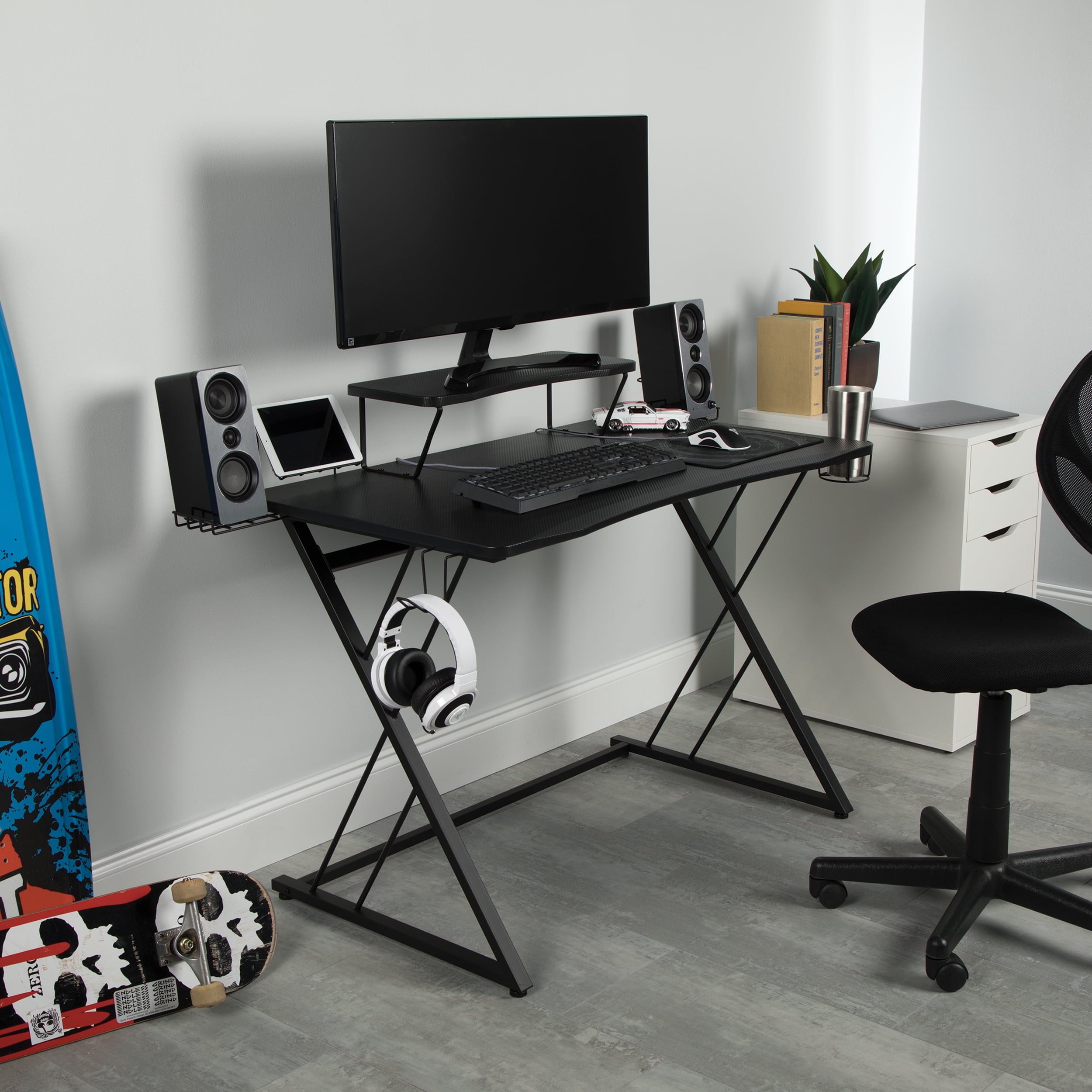 LIVING ESSENTIALS Gaming Desk Plus——Home Office PC Computer Gamer