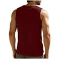 thumbnail image 4 of Xuniizn Mens Tank Top Summer Solid Sleeveless Henley Button V Neck Basketball Undershirts Casual Loose Soft Cozy Breathable Holiday Beach T Shirts, M-3XL, 4 of 9