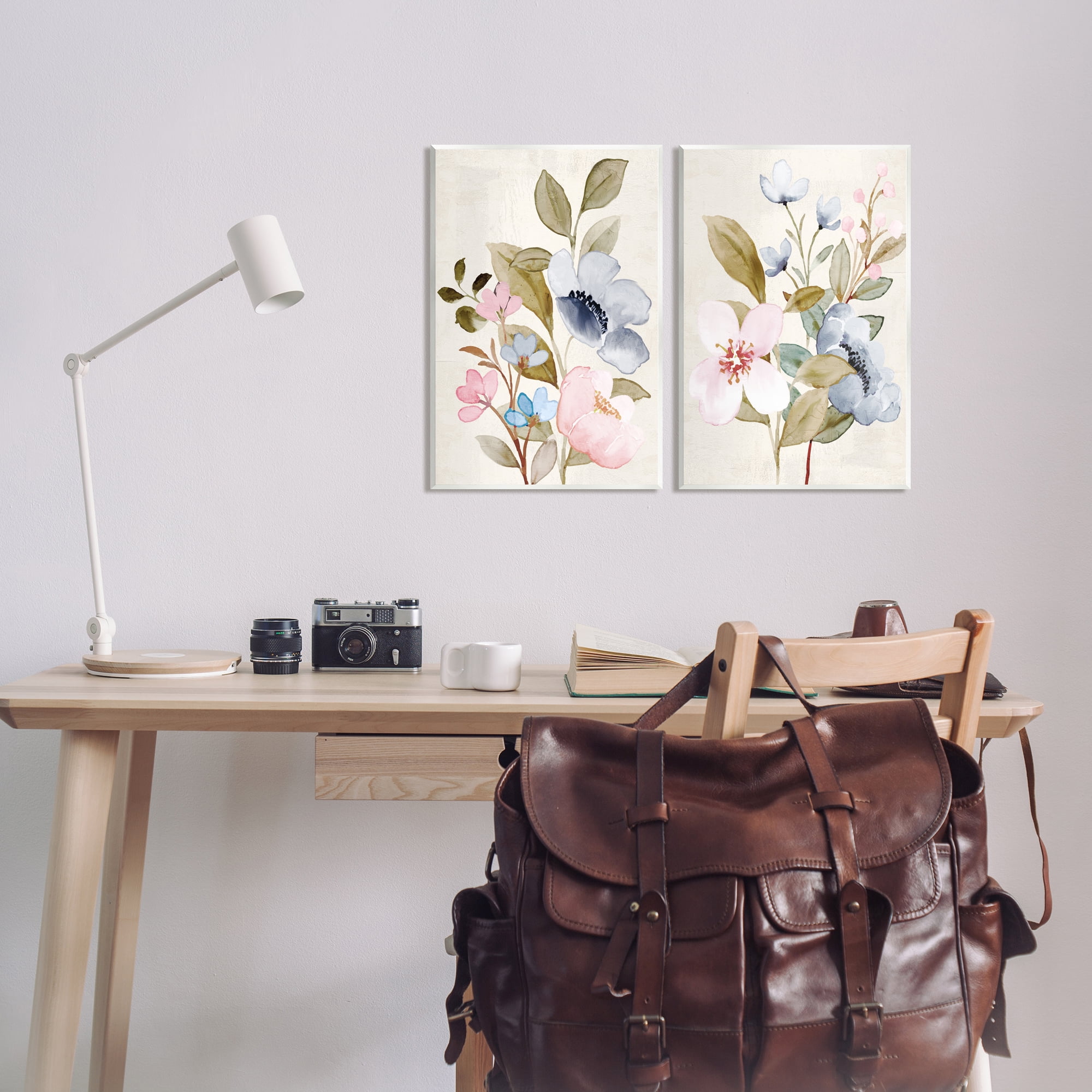 Stupell Industries Soft Pastel Florals Botanical & Floral Painting Unframed Art Print Wall Art, 13 x 19
