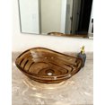 thumbnail image 4 of Transparent Amber Glass Vessel Sink, Modern Vanity Bowl with Pop-Up Drain for Bathroom | LAV-FWS102, 4 of 8