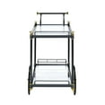 thumbnail image 4 of Rectangular Serving Cart With Clear Glass - Black/gold, Metal Frame, Practical Storage Sophisticated And Wine Bottle Storage, Movable Design, 4 of 4
