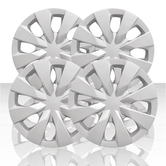 Set of 4 15" 8 Spoke Wheel Covers for 2020-2021 Toyota Corolla - Silver