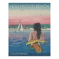 thumbnail image 2 of Hollywood Beach, California, Mermaid and Beach (1000 Piece Puzzle, Size 19x27, Challenging Jigsaw Puzzle for Adults and Family, Made in USA), 2 of 4