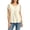 Beige, variant on Women's Warm-Weather Loose Fit Round Neck Short Sleeve Top, Solid Color Casual Blouse with Gathered Detail for Daily Office and Street Wear (Black, M).