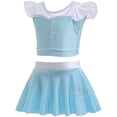 thumbnail image 3 of Girls Princess Two Piece Swimsuit Set Ruffle Bathing Bikini Suit Role Play Swimwear, 3 of 6