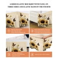 thumbnail image 6 of Sunflower Wrap Around Bed Skirts for Queen Bed 18" Drop,Bed Skirt with Adjustable Elastic Belt Dust Ruffle Bed Valance for Bedroom Hotel Luxury Retro Butterfly Spring Floral Botanical Bed Frame Cover, 6 of 7
