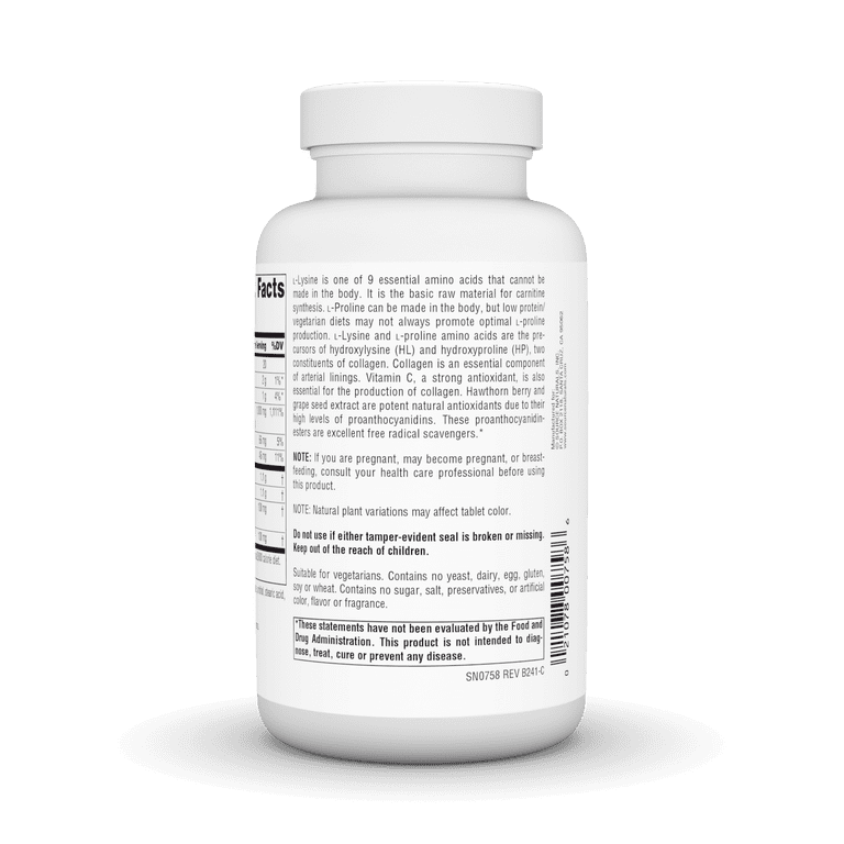 Source Naturals, L-Proline L-Lysine Supplement, 120 Tablets