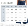 thumbnail image 2 of Lodgix 2025 Wide Leg Jeans for Women Trendy High Waist Straight Leg Baggy Jeans Stretchy Denim Pants Trouser Jeans Dark Blue L, 2 of 6