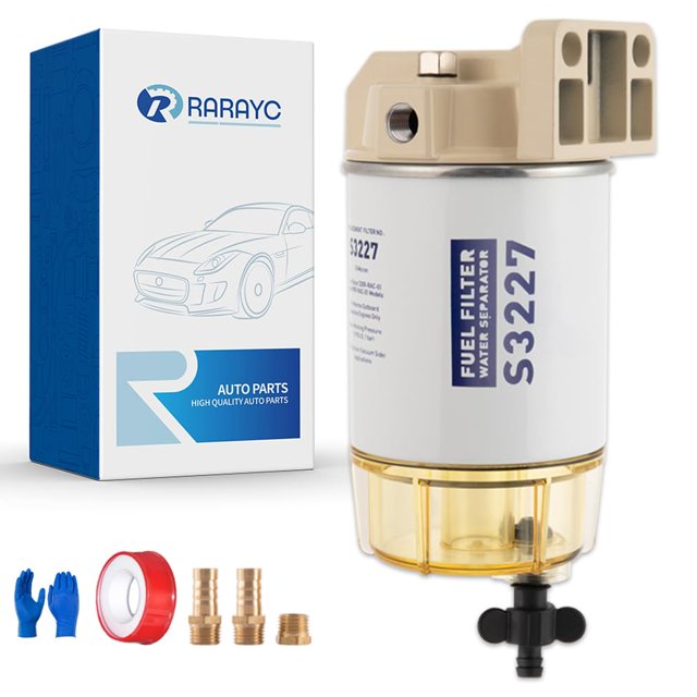 RARAYC S3227 Filtro de combustible Conjunto separador de agua Reemplazo para motor fueraborda marino Reemplaza # 9-37882 18-7922
