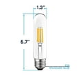 thumbnail image 6 of Luxrite T10 LED Bulb, 5W=60W Equivalent, 4000K Cool White, Vintage Bulb, 500 Lumens, Damp Rated, UL Listed, E26 6 Pack, 6 of 7