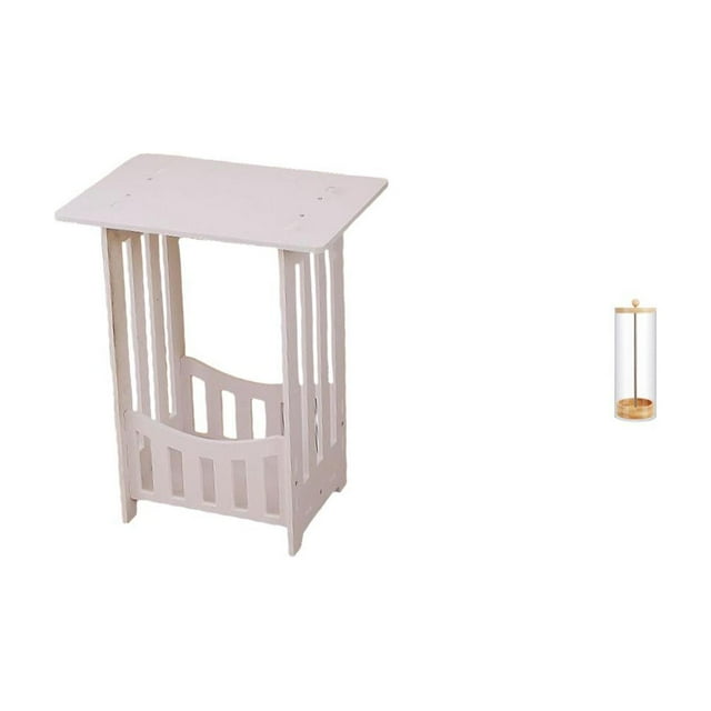 Mesita De Noche Portátil Con Organizador De Pajitas Transparente. Práctica Mesa Auxiliar Para Hoteles, Cafeterías, Salones, Balcones, Mostradores Y Tocadores De Maquillaje.