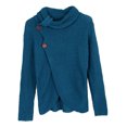 thumbnail image 1 of suéter de las mujeres suéter grueso de la del del suéter del cable del cuello grueso - Azul, L Sunnimix Suéter con cuello de gallo, 1 of 8