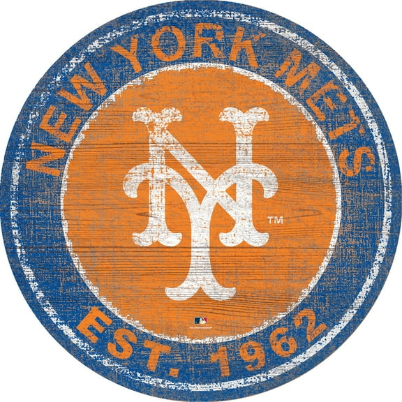New York Mets 24'' Round Heritage Logo Sign