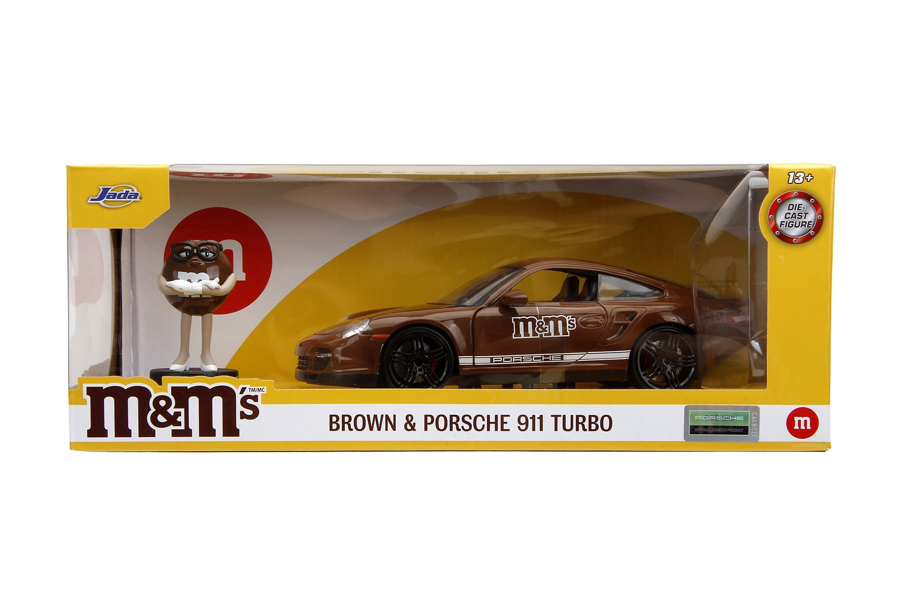 JADA M&M's ブラウン & ポルシェ911ターボ Jada Toys Hollywood Rides: Ms. Brown M&M & Porsche 911 Turbo