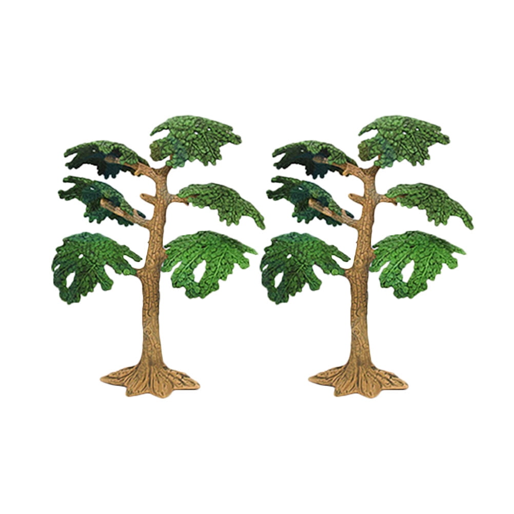 2PC Simulated Landscape Tree Model Mini Pine Tree Cypress Model Funny