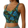 thumbnail image 2 of Fotbe Play Game Pattern Womens' Sports Bra Longline Wirefree Padded with Medium Support Sports Moisture-Wicking Workou Vest,Tank Top-Medium, 2 of 8