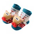 thumbnail image 1 of 3D Christmas Cartoon Cotton Baby Socks Unisex Infant Toddler Terry Socks With Non Skid Socks For 0-12 Months, 1 of 6