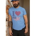 thumbnail image 2 of 4th of July I Heart Love America Halftone Mens T Shirt, 2 of 5