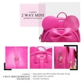 thumbnail image 4 of KL928 Mini mochila linda con lunares y lazo para niñas, mochilas pequeñas, bolso de hombro convertible, bolso para mujer, 4 of 5