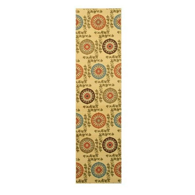 EORC OS5082IV 2.58 x 9.83 ft. Velur Nylon Ivory Mandana Rug