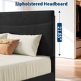 thumbnail image 5 of Bed Frame with Headboard,Upholstered Platform Bed with Wood Slats Support, No Box Spring Needed, Easy Assembly, Noise Free, Beige Velvet, 5 of 10